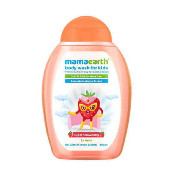 Mamaearth Super Strawberry Body Wash for Kids with Strawberry & Oat Pr