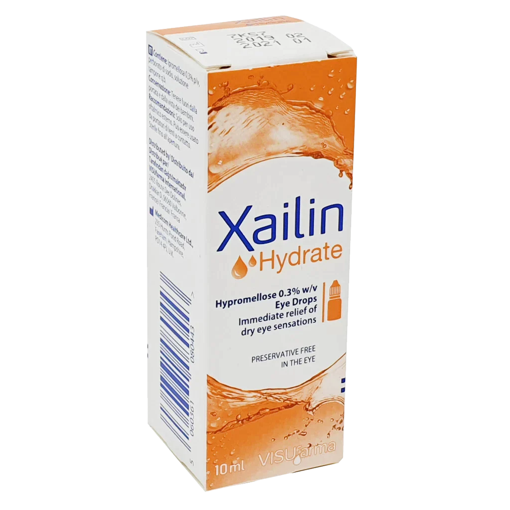Xailin Hydrate 10ml Preservative Free Eye Drops for Dry Eyes Vision