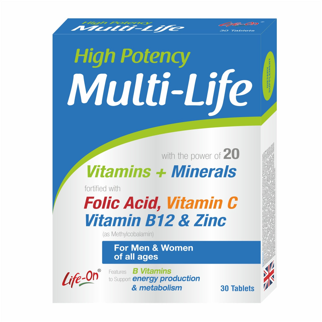 MultiLife 30 Tablets Multivitamin & Mineral Boost for Health Vision