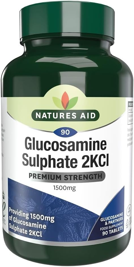 Natures Aid Glucosamine Sulphate 2KCI Premium Strength 90 Tablets 1500mg
