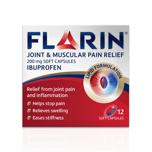 Flarin Joint & Muscular Pain Relief - 200mg - 12 Soft Capsules