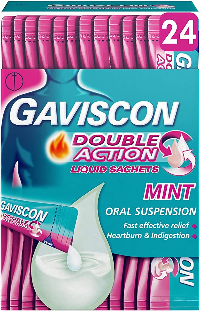 Gaviscon Double Action Liquid Sachets Fast Relief Heartburn Aid