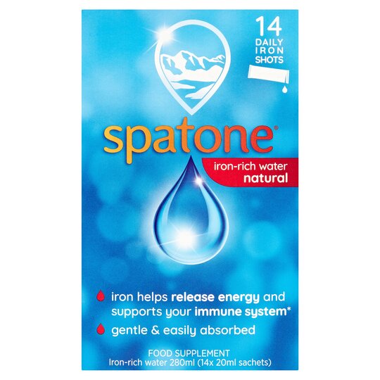 Spatone Iron Rich Water 14 Daily Sachets for Iron Deficiency Vision
