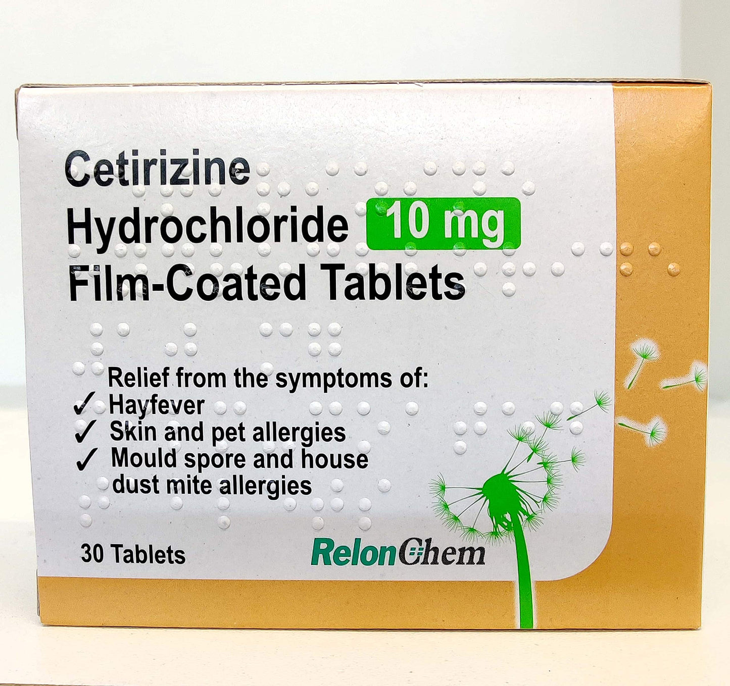Cetirizine (10mg) - Hay Fever & Allergy Relief Tablets (brand may vary)
