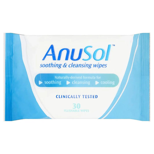 Anusol Soothing & Cleansing Wipes - 30 Flushable Wipes