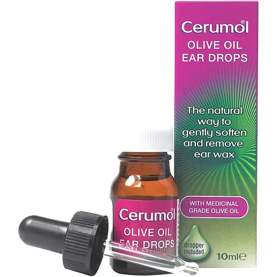Cerumol 10ml Olive Oil Ear Drops Natural Ear Wax Remover Solution Vision Pharmacy