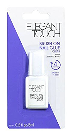 Elegant Touch Brush On Nail Glue Clear 6ml