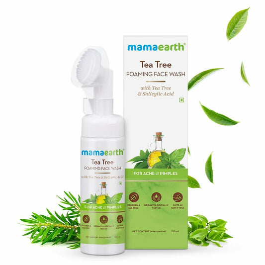Mamaearth Foaming Face wash Tea Tree & Salicylic Acid for Acne & Pimples- 150ml