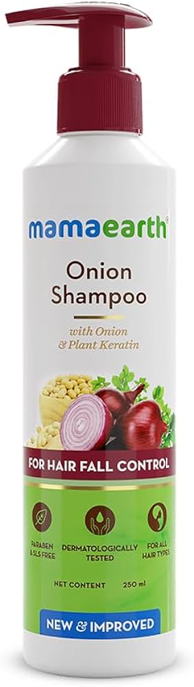 Mamaearth Onion Shampoo for Hair Growth and HairFall Control 250ml