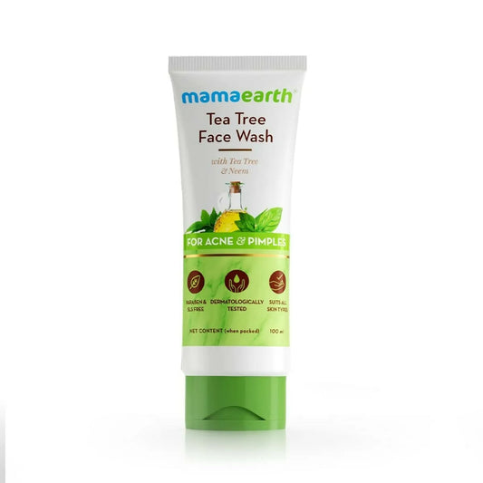 Mamaearth Tea Tree Facewash for Acne & Pimples, 100ml