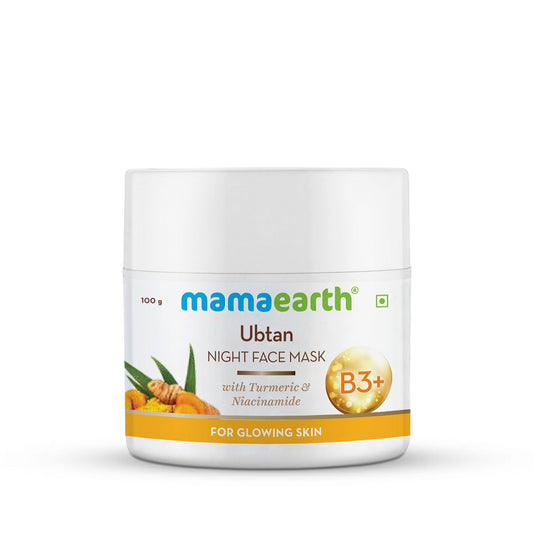Mamaearth Ubtan Night Face Mask with Turmeric, Niacinamide for Glowing Skin 100g