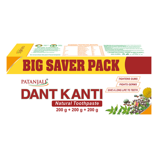Patanjali Dant Kanti Natural Big Saver Pack 200g+200g+200g