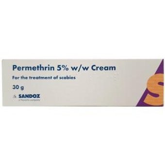 Permethrin 5% w/w Cream - 30g (Brand may vary)