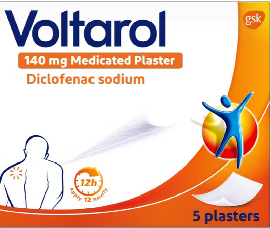 Voltarol 140mg Medicated Plaster - 5 Plasters