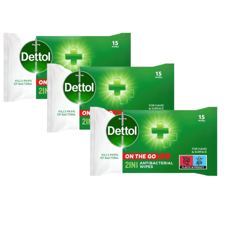 Dettol 2-In-1 Antibacterial Wipes