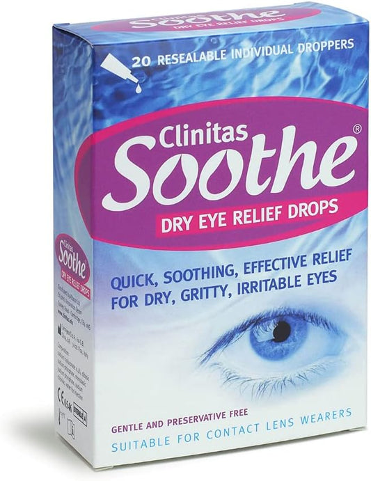 Clinitas Soothe Eye Drops 0.5ml Pack of 20 Droppers