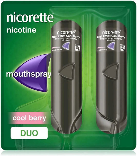 Nicorette QuickMist Cool Berry 1mg Mouthspray Duo Pack