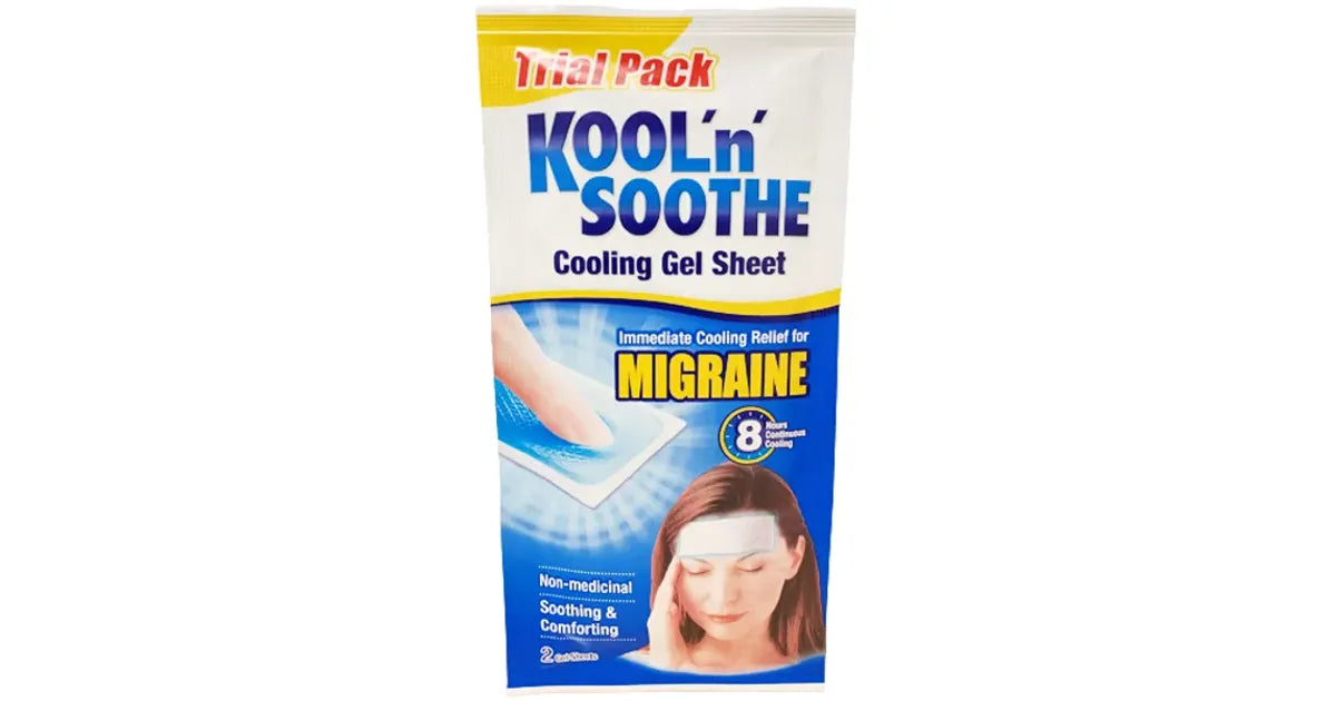 Kool N Soothe Migraine Relief 1 Clip Strip Fast Pain Relief Solution