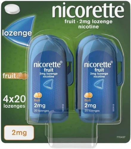 Nicorette Fruit 2mg Lozenge - 80 Lozenges