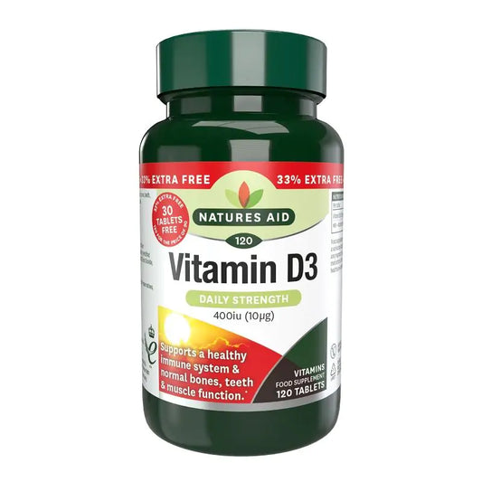 Natures Aid Vitamin D3 Daily Strength 400iu 120 tablets