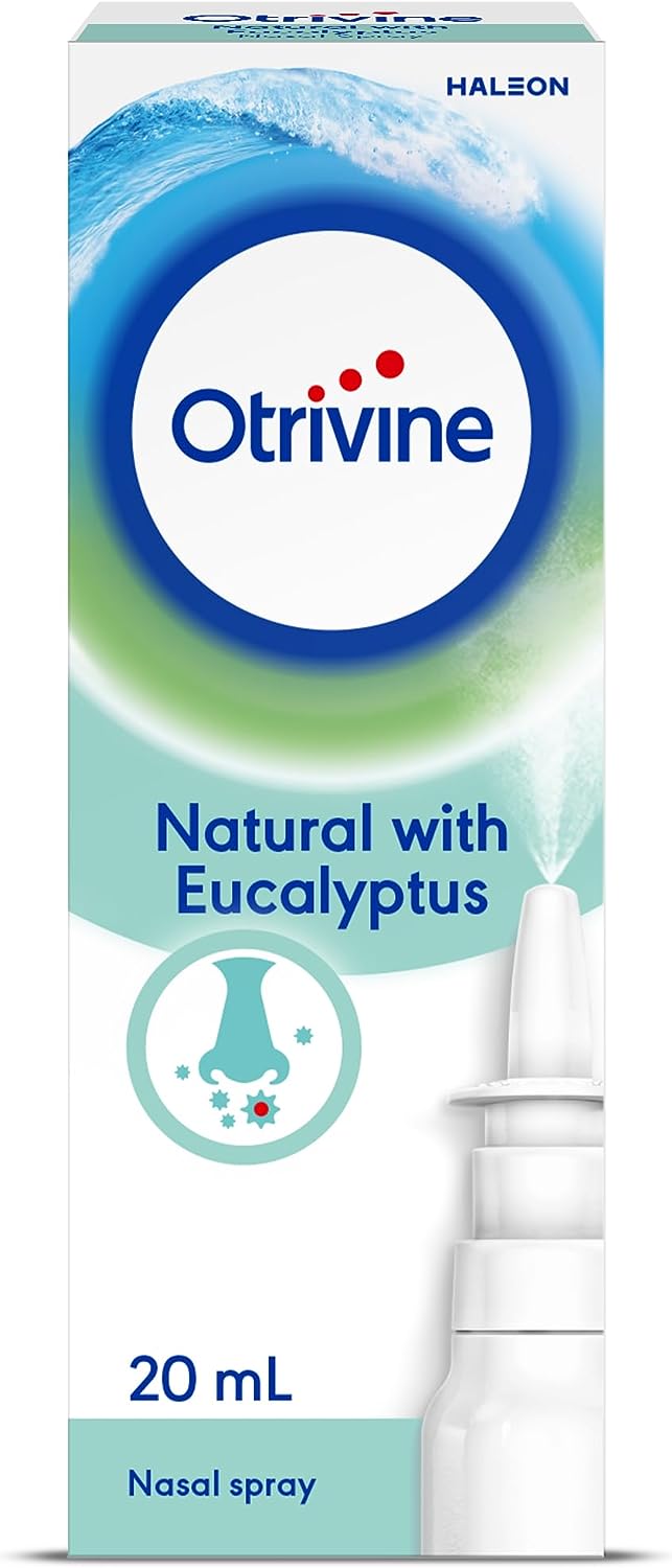 Otrivine Natural Eucalyptus 20ml Nasal Spray for Cold & Congestion