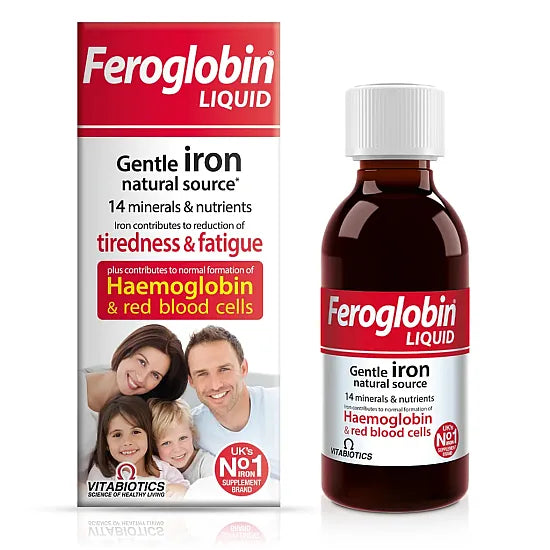 Vitabiotics Feroglobin - B12 Liquid Iron Zinc B Complex Malt Honey Orange - 200ml