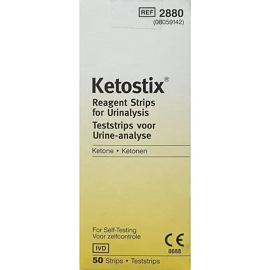Ketostix Reagent Strips for Ketone Urinalysis - 50 Test Strips