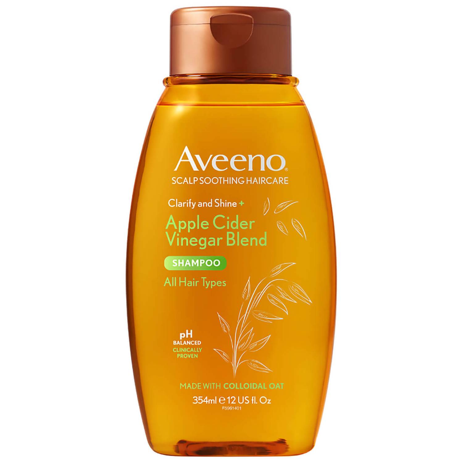 Aveeno Clarify and Shine+ Apple Cider Vinegar Blend Shampoo 354ml