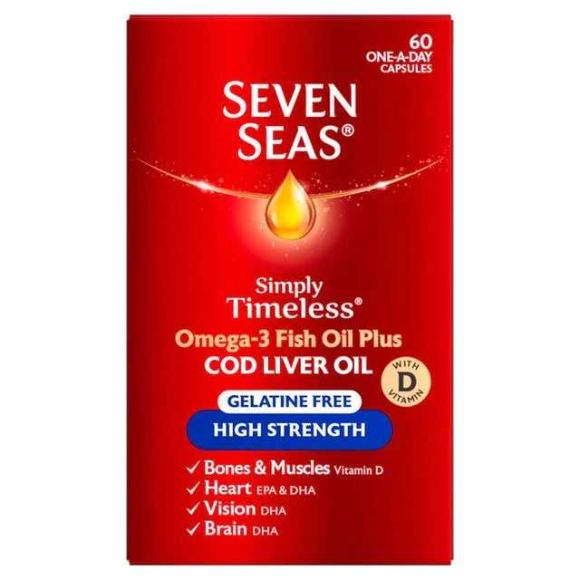 Seven Seas High Strength Pure Cod Liver Oil (Gelatine Free)