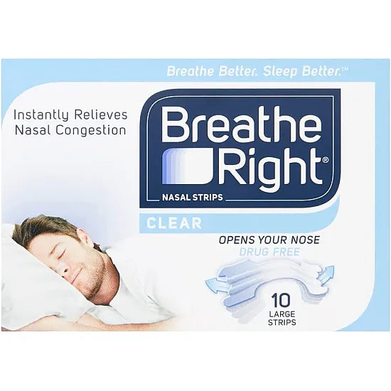 Breathe Right Clear Snoring Congestion Relief Nasal Strips