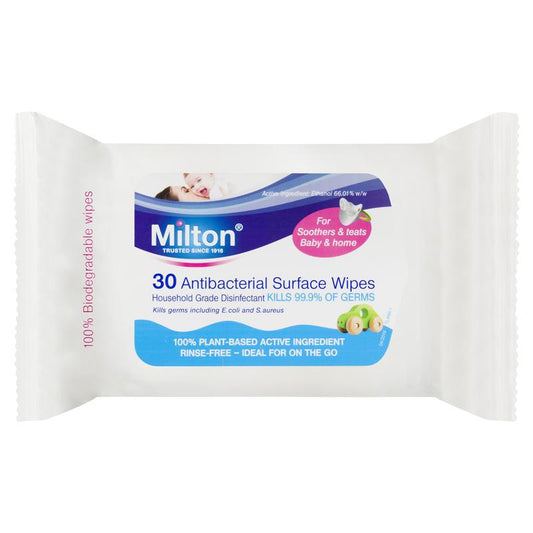 Milton Antibacterial Surface Wipes - 30 Wipes