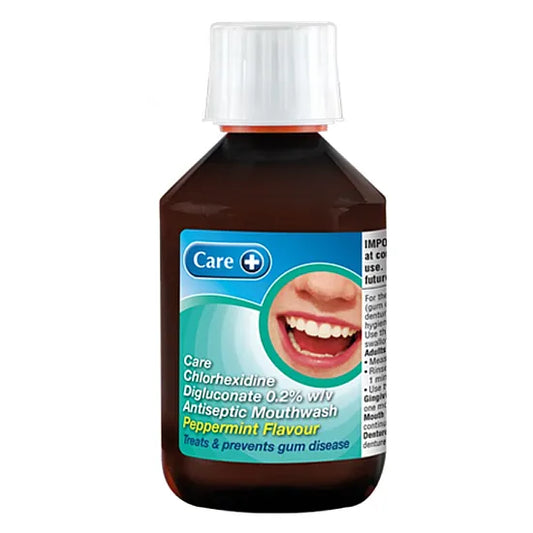 Care Chlorhexidine Digluconate 0.2% Antiseptic Peppermint Mouthwash - 300ml