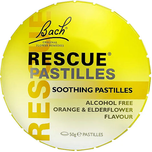 Bach Rescue Pastilles Orange & Elderflower - 50g
