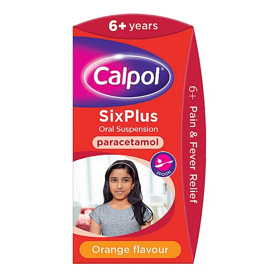 Calpol Six Plus Suspension Orange Flavour – 200ml