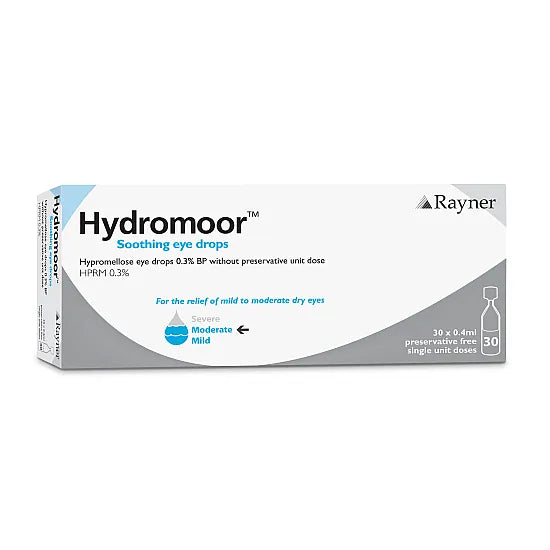Hydromoor 0.3% Hypromellose Eye Drops - 30 x 0.4ml