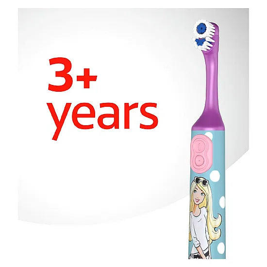 Colgate Kids Barbie Extra Soft Battery Toothbrush, 3+ Years