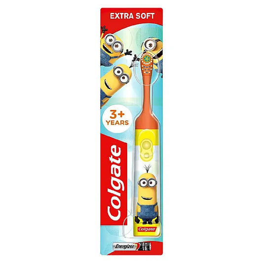 Colgate Kids Minions Extra Soft Battery Toothbrush, 3+ Years