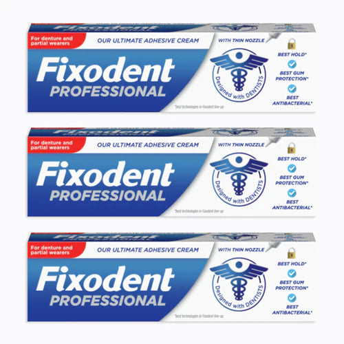 Fixodent Professional Ultimate Adhesive Cream 40g - 3 Pack