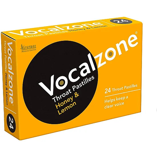 Vocalzone Honey & Lemon - 24 Throat Pastilles