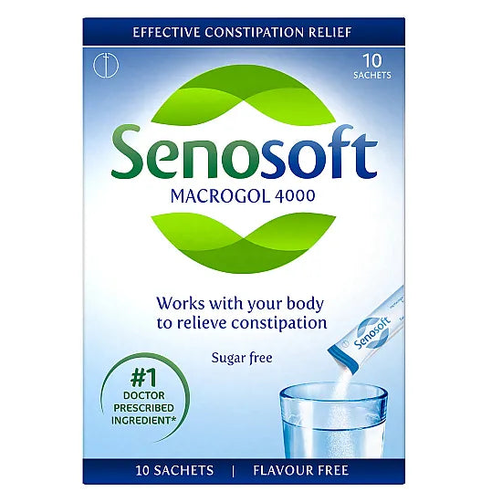 Senosoft Constipation Relief Macrogol 4000 - Osmotic Laxatives - 10 Sachets