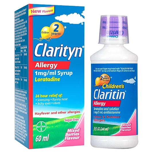 Clarityn Allergy Syrup Mixed Berry Flavoured Sugar Free - 60ml