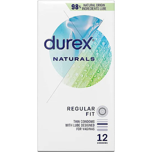 Durex Naturals Thin Condoms with Extra Lube - 12 Condoms