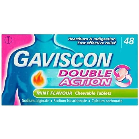 Gaviscon Double Action Mint Chewable 48 Tablets