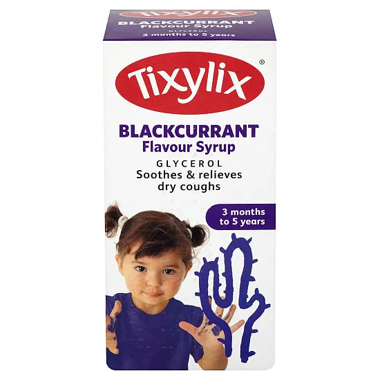 Tixylix Blackcurrant Syrup 3 Months to 5 Years – 100ml