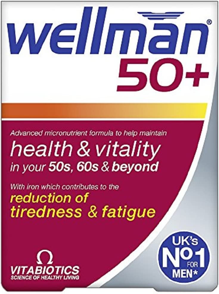 Wellman 50+ Men's Health Supplement Tablets for Vitality & Wellness