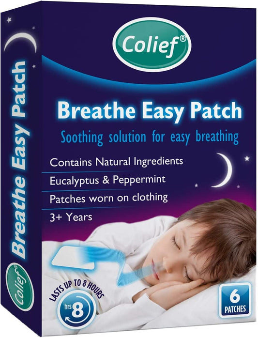 Colief Breathe Easy Patches - Decongestant Patch for Kids - 6 Patches
