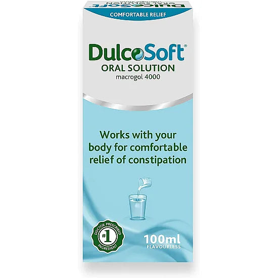 DulcoSoft Liquid - Oral Laxative for Comfortable Relief From Constipation - 100 ml