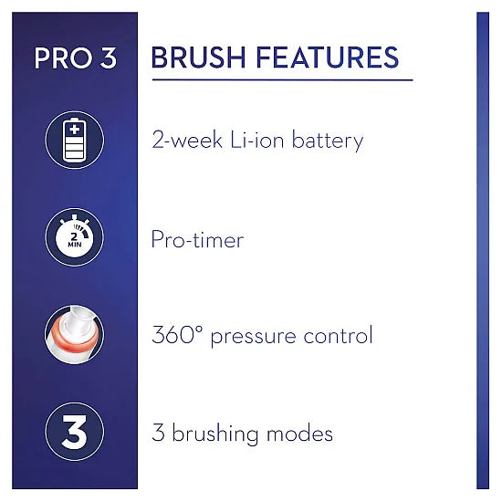 Oral-B Pro 3 3500 - Smart Pressure Sensor - Pink Edition Electric Toothbrush