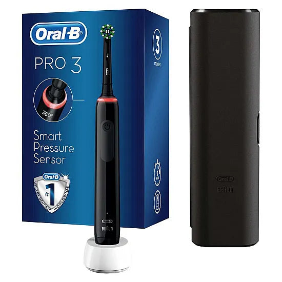 Oral-B Pro 3 3500 - Smart Pressure Sensor - Black Edition Electric Toothbrush