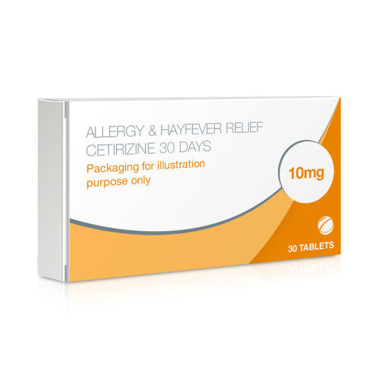 Allergy & Hayfever Relief Cetirizine -30 Tablets
